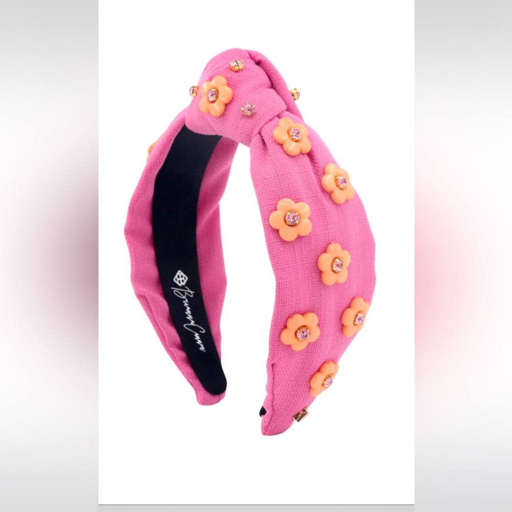 Brianna canon BUBBLE GUM PINK HEADBAND WITH ORANGE FLOWERS